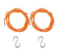 Correas de Hamaca Extra Largas de Acero Inoxidable y Nylon Naranja | Fijación Firme y Ligera, Instalación Sencilla, para Árboles, Piscina y Columpio Exterior
