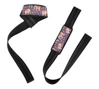 Correas de levantamiento de fitness con diseño de elefantes rosas y amarillos, 26 pulgadas, antideslizantes, para levantamiento de pesas, culturismo, levantamiento de potencia y peso muerto