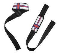 Correas de levantamiento de la bandera de las Islas Feroe de 26 pulgadas, correas de entrenamiento de muñeca resistentes para levantamiento de pesas, gimnasio,