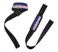Correas de levantamiento de la bandera nacional de Cabo Verde de 26 pulgadas, correas de entrenamiento de muñeca resistentes para levantamiento de pesas, gimnasio,