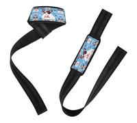 Correas de levantamiento de pesas antideslizantes de 26 pulgadas para mujeres y niñas, con texto en inglés "I Heart Mom Love Mama Boston Terrier", para levantamiento de pesas, culturismo