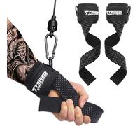 Correas de levantamiento de pesas con anillo en D con puños, correas de levantamiento cómodas y resistentes para con ajuste seguro y agarre mejorado para entrenamiento de gimnasio