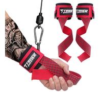 Correas de levantamiento de pesas con anillo en D con puños, correas de levantamiento cómodas y resistentes para con ajuste seguro y agarre mejorado para entrenamiento de gimnasio