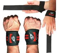 Correas de Levantamiento + Muñequeras, Wrist Wraps y Straps - Set para Gym, Powerlifting, CrossFit, Halterofilia, Culturismo - Soporte de Muñecas y Agarre Antideslizante - Hombre Mujer Fitness