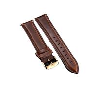 Correas de liberación rápida for hombres y mujeres, pulseras de cuero, correa de reloj de 18 mm, 20 mm y 22 mm, accesorios for relojes de negocios(Dark brown (gold),22mm)