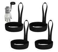 Correas De Mano Para Guantes De Esquí: Juego De Nailon De 4 Piezas, Esposas Elásticas, Clips Ligeros Para Cabestrillo, Equipo Práctico | Accesorios Flexibles Para Deportes De Invierno Para Practicar S
