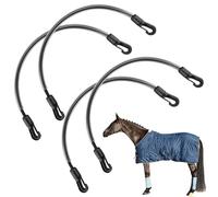 Correas de manta para caballos - elásticos, correas de pierna ajustables bandas elásticas de ajuste seguro | Clips de doble extremo Stable Hold Replacement Tack, correa de pierna para mantas de