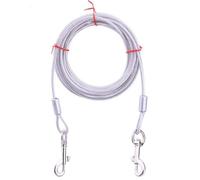 Correas de metal para mascotas de 0,5 cm, 3 m, 5 m, 10 m, para dos perros, cable de amarre antimordeduras, correa de plomo para perros grandes