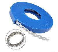 Correas de metal perforadas, atadura de cables de acero al carbono de 30 pies, sujeción fuerte de 60 libras para embalaje industrial y gestión de cables (26 mm)