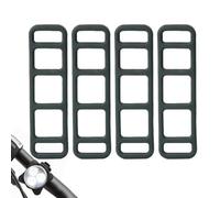 Correas de montaje de silicona para bicicleta - Juego de 4 fijaciones elásticas universales | Soporte para follas, trasero, GPS, cámara o espejo retrovisor