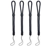 Correas de Muñeca Cámara, 4 piezasCordón de correa de muñeca de mano,Cordón de Mano con Correa para la muñeca Lanyard Finger Strap para teléfono móvil Camara Todo DSLR Celulares Unidad Flash Mp4,Negro