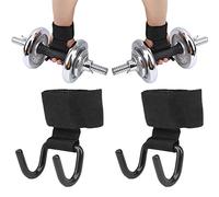 Correas de muñeca de gancho de levantamiento de pesas, correa de agarre de entrenamiento de gimnasio de acero profesional para levantamiento de energía, peso muerto, mancuernas y