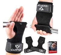 Correas de muñeca para Levantamiento de Pesas, empuñaduras de Mano de Cuero de Doble Capa para Peso Muerto y Levantamiento de Potencia, Ganchos Acolchados de Neopreno Ajustables para Levantamiento de