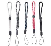 Correas de muñeca universales de cuerda de plástico anticaída, color negro/blanco