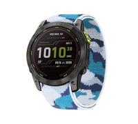Correas de nailon con gancho y bucle compatibles con Garmin Fenix 6 6X Pro 5 5X Plus 7 7X S62 S60 / Instinct 2X Solar Band pulseras de 26 mm y 22 mm (Color : B, Size : 22mm Width)