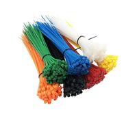 Correas de nailon multiusos, Bridas de nailon 15 piezas, 4 x 200 mm, autoblocantes plástico(Pink)