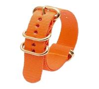 Correas de nylon trenzadas para hombre/mujer, Correa de nailon for reloj Seiko, pulsera de lona duradera de 18mm, 20mm, 22mm y 24mm, pulsera de repuesto Universal for hombre y mujer(Oranje,20mm)