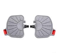 Correas de pedal de bicicleta estática, lazos de plástico ajustables con agarre antideslizante, apto para roscas de 1/2 pulgada y 9/16 pulgadas, gris (1/2 pulgada)