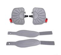 Correas de pie para bicicleta estática, bridas de plástico ajustables para bicicletas estacionarias, antideslizantes, compatibles con rosca de 1/2 pulgada y 9/16 pulgadas, gris (par) (9/16 pulgadas)