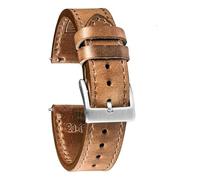 Correas de piel auténtica, color marrón, suaves, hechas a mano, de piel de caballo, 18 mm, 20 mm, 22 mm, Medium, Acetato, Sin piedra preciosa