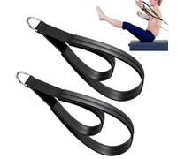 Correas de Pilates,2 Piezas con Doble Bucle y Anilla D Antideslizante - Correas De Estiramiento Pilates Para Reformer,Para Casa Gimnasio Residencia Apartamento Mujeres Principiantes Entusiastas