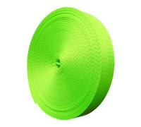 Correas de polipropileno, correa nailon en espiga 25mm/38mm x 5-20 yardas, multicolor for bolsos, mochilas, bricolaje(Bright Green,38mm x 5 yard)