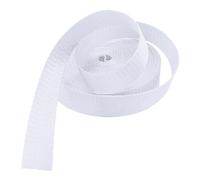 Correas de polipropileno, correa nailon en espiga 25mm/38mm x 5-20 yardas, multicolor for bolsos, mochilas, bricolaje(White,25mm x 5 yard)