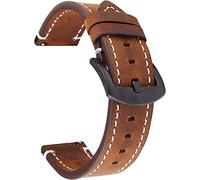 Correas de reloj 18 mm 20 mm 22 mm de banda de reloj de 24 mm para compatible con Samsung Galaxy Watch 42 mm 46 mm Active2 Gear S2 S3 Bandilla de pulsera de correa marrón (color de banda: banda marrón