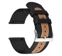 Correas de reloj ajustables de nylon tejido transp Correa de reloj de lona de nailon de 18mm, 20mm y 22mm, correa de cuero de liberación rápida for reloj, pulsera Universal for hombre y mujer, accesor
