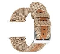 Correas de reloj ajustables de nylon tejido transp Correa de reloj de lona de nailon de 18mm, 20mm y 22mm, correa de cuero de liberación rápida for reloj, pulsera Universal for hombre y mujer, accesor