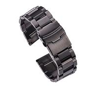 Correas De Reloj,Correas De Reloj De Metal Banda de reloj de acero inoxidable Correa for mujer MET METAL RELOJ DE RELOJ ENLACE Pulsera 18mm 20mm 22mm Accesorios de 24 mm de plata Rosa de oro Negro(Bla