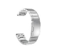 Correas de reloj de acero inoxidable aptas for Garmin Fenix 3/5/5X/5S Fácil instalación rápida Fit Link correa de repuesto for reloj 20mm 22mm 26mm (Color : Silver, Size : 20mm Fenix 6S Pro)