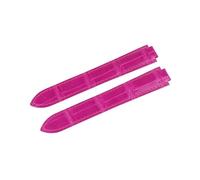Correas de reloj de cocodrilo Cinturón de cuero genuino de 18 mm Método de costura de sillín hecho a mano Correa de piel de cocodrilo(Rose Red,22mm)