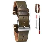 Correas de reloj de cuero, correa de reloj de cuero de Horween para hombres y mujeres, 18mm,20mm,22mm, correa de reloj de liberación rápida hecha a mano de reemplazo suave de la vendimia