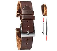 Correas de reloj de cuero, correa de reloj de cuero de Horween para hombres y mujeres, 18mm,20mm,22mm, correa de reloj de liberación rápida hecha a mano de reemplazo suave de la vendimia