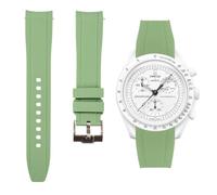 Correas de reloj de goma de silicona con extremo curvo, liberación rápida compatibles con Omega Swatch Moonwatch, Omega Speedmaster, Rolex Submariner, Seiko SKX Dive Watches, 20 mm, correas de