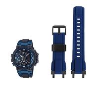 Correas de reloj de goma duraderas aptas for Casio G-SHOCK MTG-B1000 G1000 MTGB1000 Correa deportiva Correa de acero inoxidable de metal modificado de silicona(Blue black)