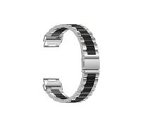 Correas de reloj de metal de 26 y 22 mm compatibles con for Garmin/Forerunner 965 955 Band Epix Pro/Instinct 2X/Fenix 7X Pro Correa de ajuste rápido de acero inoxidable(Silver Black,26mm)