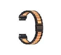 Correas de reloj de metal de 26 y 22 mm compatibles con for Garmin/Forerunner 965 955 Band Epix Pro/Instinct 2X/Fenix 7X Pro Correa de ajuste rápido de acero inoxidable(Black RG,22mm)