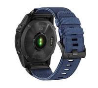 Correas de reloj de nailon compatibles for Garmin Fenix 7X, Fenix 6X, Fenix 5X, Enduro2 Quick Fit de 22 y 26 mm, correa deportiva de nailon tejida compatible for Tactix 7 Pro(Blue,Quick fit 26mm