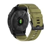 Correas de reloj de nailon compatibles for Garmin Fenix 7X, Fenix 6X, Fenix 5X, Enduro2 Quick Fit de 22 y 26 mm, correa deportiva de nailon tejida compatible for Tactix 7 Pro(Green,Quick fit 22m