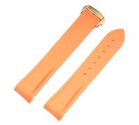 Correas de reloj de silicona de goma de 20 a 22 mm aptas for Omega Seamaster 300 speedmaster Correa apta for Seiko SKX Aqua Terra AT150 Moon Watch Band(Gold clasp,22mm)