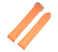 Correas de reloj de silicona de goma de 20 a 22 mm aptas for Omega Seamaster 300 speedmaster Correa apta for Seiko SKX Aqua Terra AT150 Moon Watch Band(Rose gold clasp,22mm)