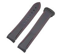 Correas de reloj de silicona de goma de 20 a 22 mm aptas for Omega Seamaster 300 speedmaster Correa apta for Seiko SKX Aqua Terra AT150 Moon Watch Band(Black clasp-04,22mm)