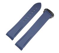 Correas de reloj de silicona de goma de 20 a 22 mm aptas for Omega Seamaster 300 speedmaster Correa apta for Seiko SKX Aqua Terra AT150 Moon Watch Band(Black clasp-03,22mm)