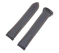 Correas de reloj de silicona de goma de 20 a 22 mm aptas for Omega Seamaster 300 speedmaster Correa apta for Seiko SKX Aqua Terra AT150 Moon Watch Band(Black clasp-02,22mm)