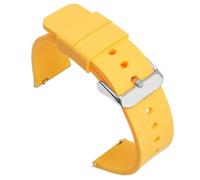 Correas de reloj de silicona de liberación rápida, 12 mm, 14 mm, 16 mm, 18 mm, 19 mm, 20 mm, 21 mm, 22 mm, 24 mm, banda de repuesto de goma unisex(Yellow,21mm)