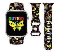 Correas de reloj para IWatch de concienciación sobre el autismo de 38 mm, 40 mm, 41 mm, correa de silicona ajustable compatible con Apple Watch Series 10/9/8/7/6/5/Se/Ultra para mujeres, hombres y