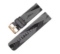 Correas de reloj, pulsera de reloj, hebilla de pasador de oro rosa de 20 mm a 22 mm Correa de reloj de nailon resistente al agua Accesorios de pulsera de reloj absorbente de sudor de liberación rápida