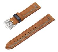 Correas de reloj vintage de cuero genuino for hombre y mujer, de 22/20 mm, compatibles con Samsung, Garmin y Huawei.(Philip 9,22mm)